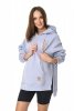 MijaCulture hoodie for pregnant women and breastfeedinf Stella  M014 light blue